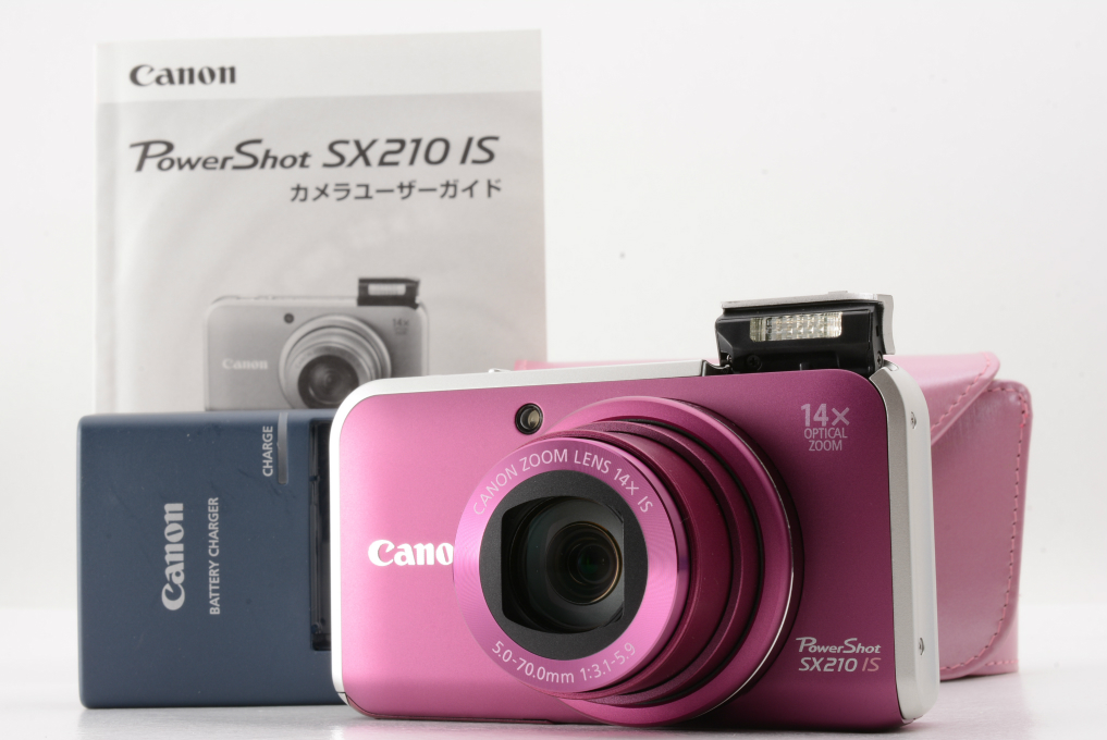 Mint+] Canon PowerShot SX210 IS Purple Digital Camera +